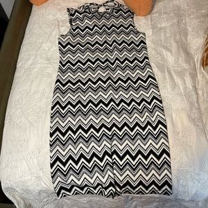 A black and white dress